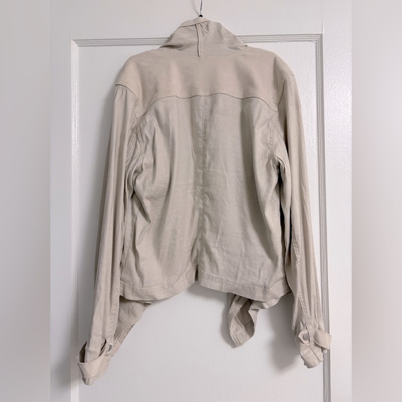 Anthropologie Gulliver Draped Open Front Jacket - Size Medium - in color stone - Picture 7 of 15